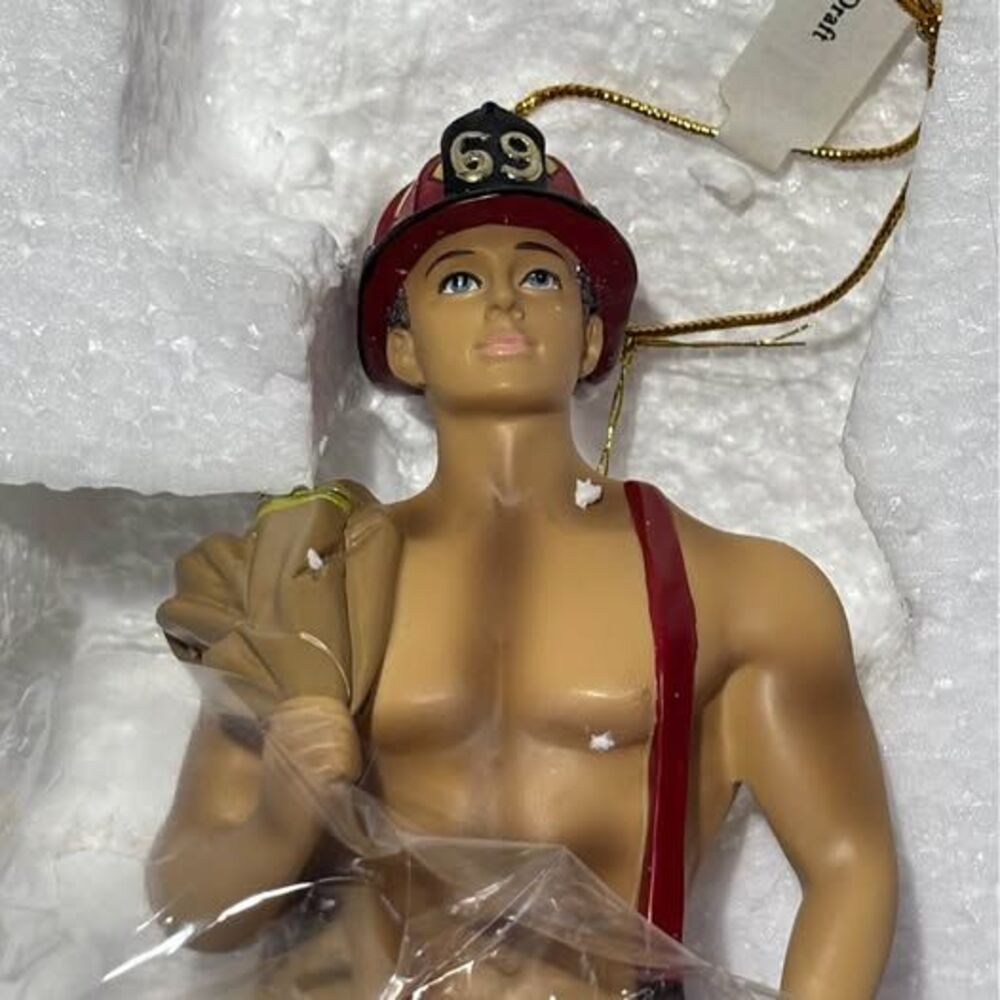December Diamonds Back Draft Firefighter Merman Christmas Ornament 2019 w/ Box